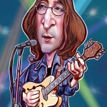 30.  John Lennon, Beatles, Digitális karikatúra készítés, Karikatúrista rendezvényre, Digitális karikatúra, Karikatúra fotóról, Tónió karikatúra